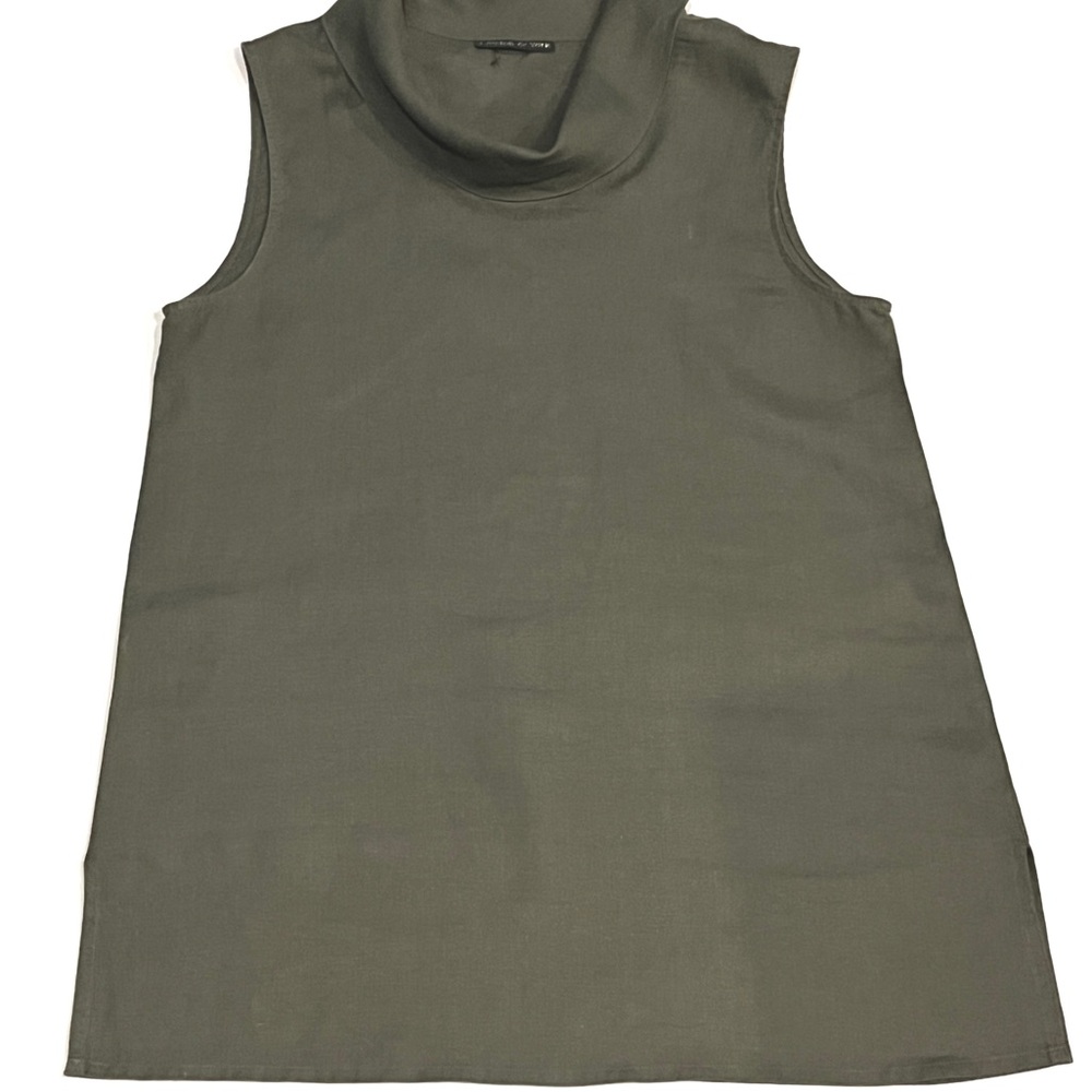 Preston & York Olive Sleeveless Cowl Neck Tunic